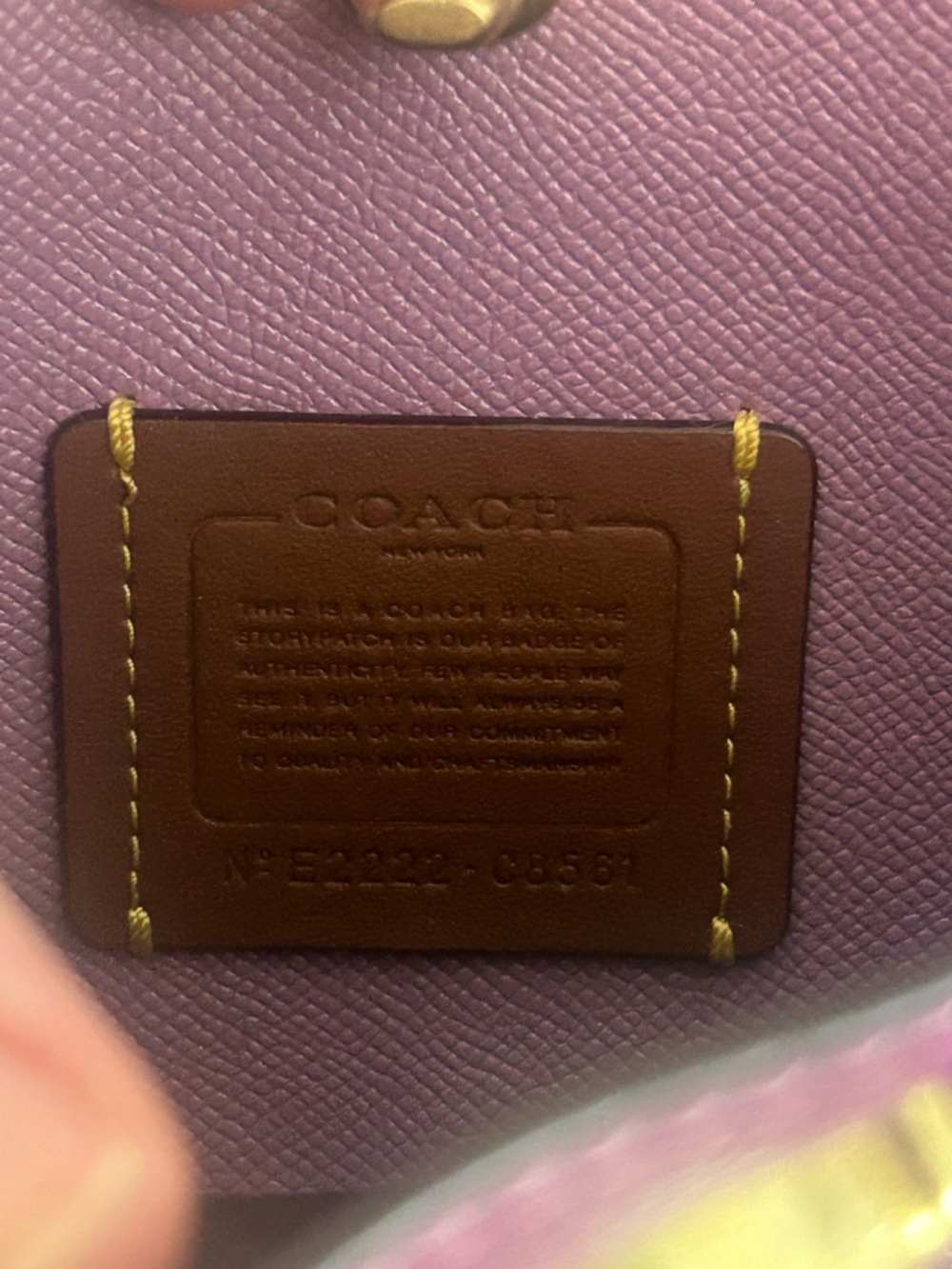 Coach C8561 Deep Berry Colorblock Pebbled Leather Willow Tote 24 - Picture 12 of 12